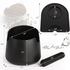 Knock Box Large Capacity Design Espresso Knock Box Tamping Mat Espresso Machine Accessories Set of 2 with Removable Knock Bar and Anti-Slip Base for Home Office Barista Tools for Bar Shop