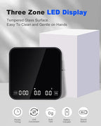 4 Modes Rechargeable Coffee Scale, Mini Espresso Scale with Timer, 2kg/0.1g Accuracy, Digital Scale for Pour-Over Coffee with Silicone Pad, Portable Measuring Tool, Kitchen Gadget
