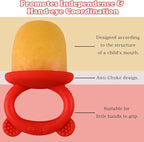 WMKGG Baby Popsicle Molds, Breastmilk Popsicle Molds for Teething Relief with Sticks, Baby Food Freezer Tray, Storage Container for Homemade Food(Red)