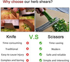 5 Blade Herb Scissors Kitchen Herb Shears Cutter Multipurpose Cutting Shear with 5 Stainless Steel Blades & Safety Cover & Cleaning Comb Salad Sizzors Cilantro Chive Parsley Onion Scissors (Black Red)