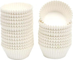 qiqee 600pcs White Cupcake Liners Muffin Linner No Smell, Food Grade Baking Cups（Standard Size）