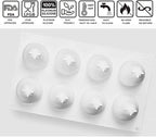OCPO KITCHEN 3D Pear Silicone Mold for Baking Mousse Cake French Dessert Pastry Chocolate Pudding Cupcake, Non-Stick and Easy Release, Pear Shaped (8-Cavity)