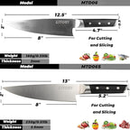 Kitory Chef Knife 8", Gyuto Kitchen Knife - Full Tang Pro Chopping Chopper- Forged HC Steel - Ergonomic Pakkawood Handle-2025 Gifts