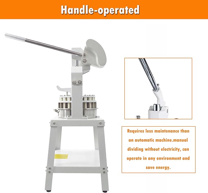 INTSUPERMAI Dough Divider Machine 40 Pcs Manual Dough Divider Rounder Machine Hydraulic Commercial Dough Cutter Bread Maker Lump Spacer Bakery