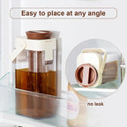 Cold Brew Coffee Maker, 1L/35oz Portable & Durable Iced Tea and Coffee Brewer, Leak-Proof & BPA-Free, Removable Mesh Filter For Easy Cleaning & Using, Dishwasher Safe, Space Saving.