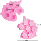 3 Pack Medium Size 7 Cavities Unicorn Silicone Chocolate Mold for Making Unicorn Shape Gummy, Candy, Chocolate, Ice Cube, Jelly, Mousse, Small Cake