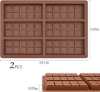 Silicone Wax Melt Molds - Rectangle Bar Molds for Wickless Candles & Chocolate