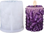Butterfly Flower Cylinder Molds Silicone Wave Spiral Candle Mold - Silicone Resin Casting Molds for Candle & Resin & Soap Craft Supplies