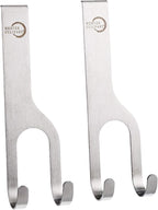 Mercer Culinary Double Hooks For Magnet Bar, Silver, 2 Pack