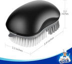 MR.SIGA Fruit and Vegetable Cleaning Brush with Non Slip Comfortable Grip, Pack of 2, Black