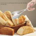 Buffet Tongs Zinc Alloy Salad Tong Kitchen Tong Serving Non-slip Cooking Tongs(Sliver)