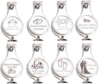 50pcs-Personalized 4 in 1 Multi Function Bottle Opener, Nail Clipper, Wedding Favors Brewery, Private Customized, Sliver, Multitool Gifts for Men