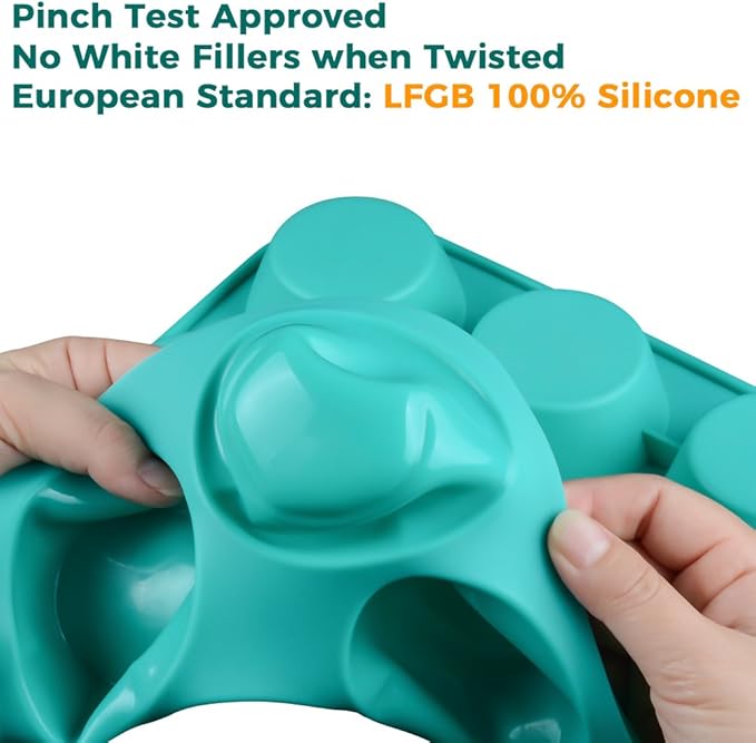 Silicone Muffin Pan Cupcake Pan Set - Mini 24 Cups and Regular 12 Cups Muffin Tin, Nonstick Food Grade Molds with 12 Baking Cups