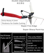 Double-Edge Garden Shears Micro-Tip Pruning Shears Extra Heavy Straight Garden Scissors Effortless Cuts Pruning Shears for Gardening Clippers for Plant Herb Flower Harvesting Fruits vegetables