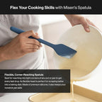 Misen Spatulas - Stainless Steel Fish Spatula and Nonstick-Safe Silicone Spatuala - Blue