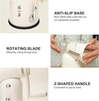ZHANG XIAO QUAN SINCE 1628 5-in-1 Interchangeable Blades Rotary Cheese Grater Hand Crank, Cheese Shredder Mandoline Vegetable Julienne Slicer Cutter Nut Chopper with Anti-Slip Base, Cream