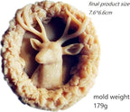 Deer Silicone Animal Soap Mold - Round Shape for Candle and Cake Decoration