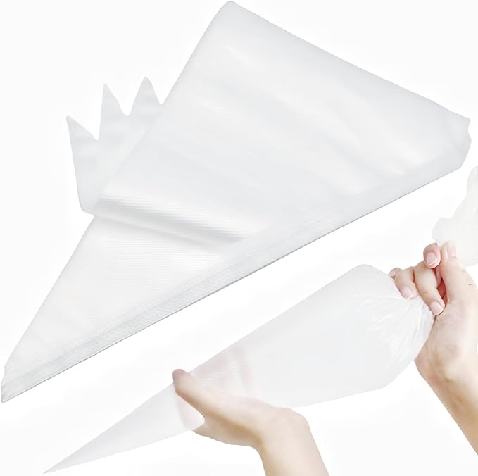 XXL 26 Inch Extra Large Piping Bags,100 Pack Disposable Pastry Bags,Thick Anti-Burst Icing Piping Pastry Bags For Frosting Decorating Cake Cupcake Cookie (26 Inch-100 Pack)