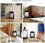 EyeVac Air 2-in-1 HEPA Air Purifier & Touchless Vacuum Automatic Dustpan - Ultra Fast & Powerful - Covers 600 Sq ft - Corded Canister Vacuum, Bagless, Automatic Sensors, 1000 Watt (Black/Silver)