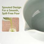Matcha Whisk Set – Ceramic Matcha Set with Matcha Bowl, Matcha Whisk & Holder, Bamboo Scoop, Tea Towel – 5-Piece Japanese Matcha Kit for Matcha Lovers, Beginners & Gifting (Gray, 17oz)