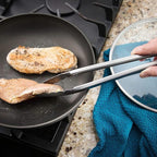 2 Pack Serving Tongs Serving Utensils Salad Tongs Metal Buffet Tongs Non-slip & Easy Grip Stainless Steel Plated Buffet Serving Tongs, Salad, Ice, Oven (9.5 Inch) (Silver)