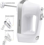 Kenmore Electric Hand Mixer – 5 Speed Handheld Blender, Electric Egg Beater with Whisk, Beater, Dough Hooks, Storage Case, Turbo Boost for Cake Mix, Batidora de Mano Eléctrica