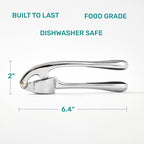 Garlic Press, Premium Rust Proof Kitchen Garlic Mincer Crusher Squeezer with Ergonomic handle, Ginger Crusher with Good Grip, Easy to Clean, Dishwasher Safe
