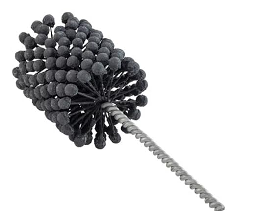 TwistFlex Cylinder Hone | 2" 240SC Flexible Cylinder Honing & Deburring Tool | 2" Bore Brush for Hole Diameters 1.87"- 2.02" | Silicon Carbide 240 Grit | 1/4" Shank | 8.66" Length