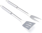 Amazon Basics 4-Piece Stainless Steel Barbeque Grilling Tool Set with Carry Bag
