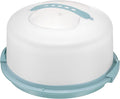 Tribello Extra Large Cake Storage Container, Cake Carrier With Handle Holds Cake 12 X 12 X 5 (Blue)