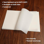 1600/Case 18x26 Inch Full Size Baking Parchment Paper Bulk - Non-Stick & Grease-Proof, 428F Reusable Bun/Sheet Pan Liners for Bakeries, Restaurants (White 18.1"×26"(46×66cm) 1600 sheets)