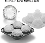 Nax Caki 3D Golf Ice Cube Tray, Large Golf Silicone Fun Shapes Whiskey Ice Mold with Funnel for Cocktails, Bourbon,Brandy, Whiskey Gifts for Men Black