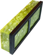 Knife Sharpening Stone,10000 Grit Sharpener Whetstone Final Fine Polishing Natural Green Honing Oilstone for, Knives Tools,Cutting Tools, Angle Guide and Non-Slip Rubber Base (SET-D) ﻿