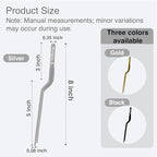 8 Inch Precision Offset Tweezers, Kitchen Culinary Stainless Steel Tongs, Curved Kitchen Cooking Multi-function Chef Precision Tweezer Tongs for Plating, Food Decorating and ect (Silver)