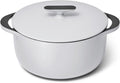 Caraway Enameled Dutch Oven - 6.5 qt Cast Iron Dutch Oven With Lid - 3 Layer Enamel Coating - No Seasoning Required - Compatible With All Stovetops - Oven Safe - No Forever Chemicals - Gray