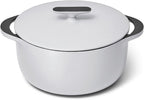 Caraway Enameled Dutch Oven - 6.5 qt Cast Iron Dutch Oven With Lid - 3 Layer Enamel Coating - No Seasoning Required - Compatible With All Stovetops - Oven Safe - No Forever Chemicals - Gray