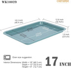 CHEFMADE Sheet Pan, Nonstick 17-Inch Rimmed Cookie Sheet for Baking, Baking Sheet Bakeware for Oven （Green）