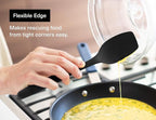 Misen Spoontula - Dishwasher Safe, Heat resistance, Nonstick Safe - Professional-Grade Versatile Kitchen Tool for Stirring, Spponging, Folding and Flipping - 4 Tools in One - Built to Last - Black