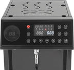 8L/2.11gal Commercial Steam Milk Frother, 3000W 5-Gear Fast Heating Milk Steamer Machine Electric Steam Milk Frothing Machine Espresso Coffee Milk Foam Machine for Bar Cafe