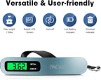 BAGAIL Digital Luggage Scale, 110lbs Hanging Baggage Scale with Backlit LCD Display, Portable Suitcase Weighing Scale, Travel Luggage Weight Scale with Hook, Strong Straps for Travelers