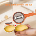 Peeling Knife With Storage Box, Fruit And Vegetable Peeler With Container, Double-Sided Stainless Steel Multi-Function Peeler For Home Kitchen (C-2pcs Mix)