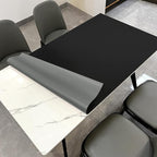 Leather Table Pad,1.8mm Thick,40x96 Inch,Dining Table Pad,Table Pads for Dining Room Table Rectangular,Table Protectors for Rectangle Tables,Dining Table Cover(Black+Gray,40x96)