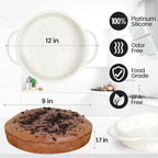9 Inch Round Cake Pan, Metal Reinforced Frame Silicone Cake Mold for Baking with Handle Easy to Move Confetti