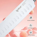 6.7 Inch Nakiri Knife, German High Carbon Steel Chef's Knife, Ergonomic ABS Handle, Various Vibrant Colors, Includes Gift Box