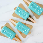 Pastry Tek 4 Cavities Popsicle Mold, 1 Cylinder Cakesicle Mold - Flexible, Freezable, White Silicone Cake Popsicle Mold, Easy Release, For Baking - Restaurantware