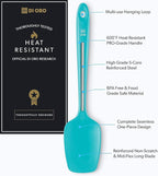 DI ORO Silicone Spoon Spatula - Forever Warranty - 600°F Heat-Resistant Large Silicone Spoonula Scraper - BPA Free Nonstick Cookware Safe Rubber Kitchen Utensil for Baking, Cooking, & Mixing (Teal)