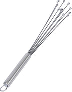 Restaurantware-German Standard 12.6 Inch Ball Whisks, 6 Dishwashable Kitchen Whisks - Ergonomic Handle, Durable, Stainless Steel Manual Egg Beater, Suitable For Whisking, Stirring, Mixing, Beating