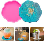 Coaster Resin Epoxy Molds for Casting Irregular Wave Shape Silicone Geode for Making Cup Mats Agate Coaster Mold Wine Glass Holder Home Decor DIY Craft Project