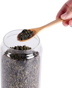 Glass Tea Canister, 25 FL OZ/ 750ml Bulk Food Storage Jar with Airtight Acacia Lid, Glass Food Container for Loose Leaf Tea, Coffee Bean(6 inch high)
