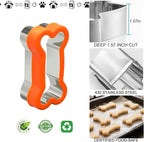 Dog Cookie Cutter Set, 9 Pieces - Bone, Paw Print, Puppy Shape Cookie Mold, Stainless Steel Dog Treats Biscuit Cutters with Plastic Cover, Assorted Sizes